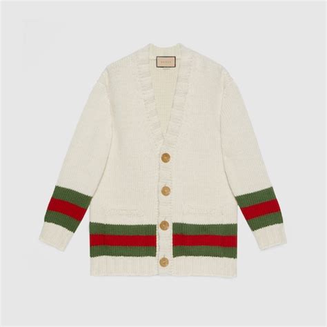 gucci cardigan with a bug|gucci web cardigan.